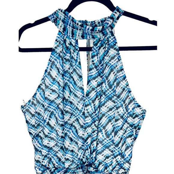 Calvin Klein Printed Chiffon Halter Maxi Dress NWT - Picture 6 of 15